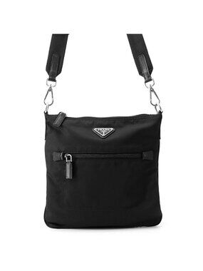 Prada Shoulder Bag Nylon Crossbody Black